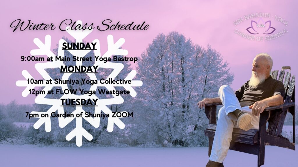 2025 Winter Class Schedule